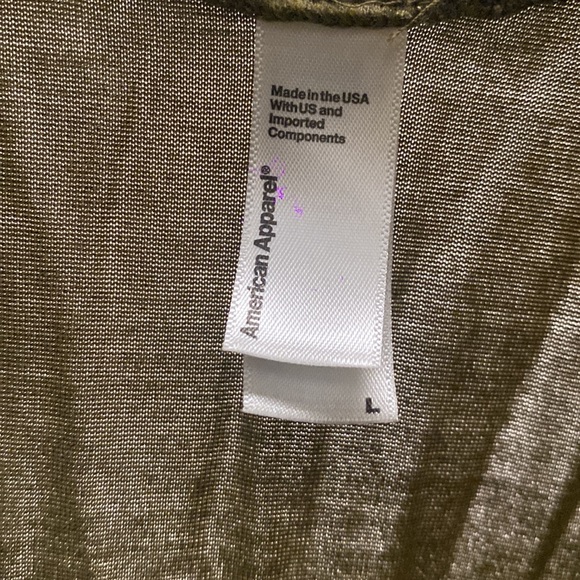 New American Apparel Open Back Shirt Oversized Fit Back Cut Out Drapey Large - Picture 3 of 3